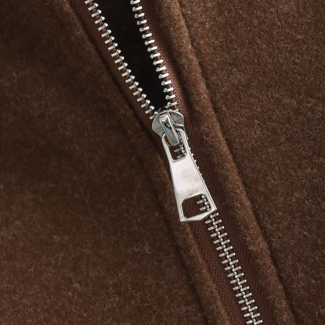 Women's Collared Cropped Jacket with Zip Front