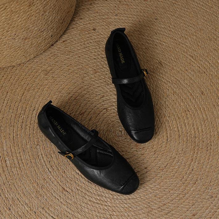 Women's Leather Mary Jane Flats – Wani