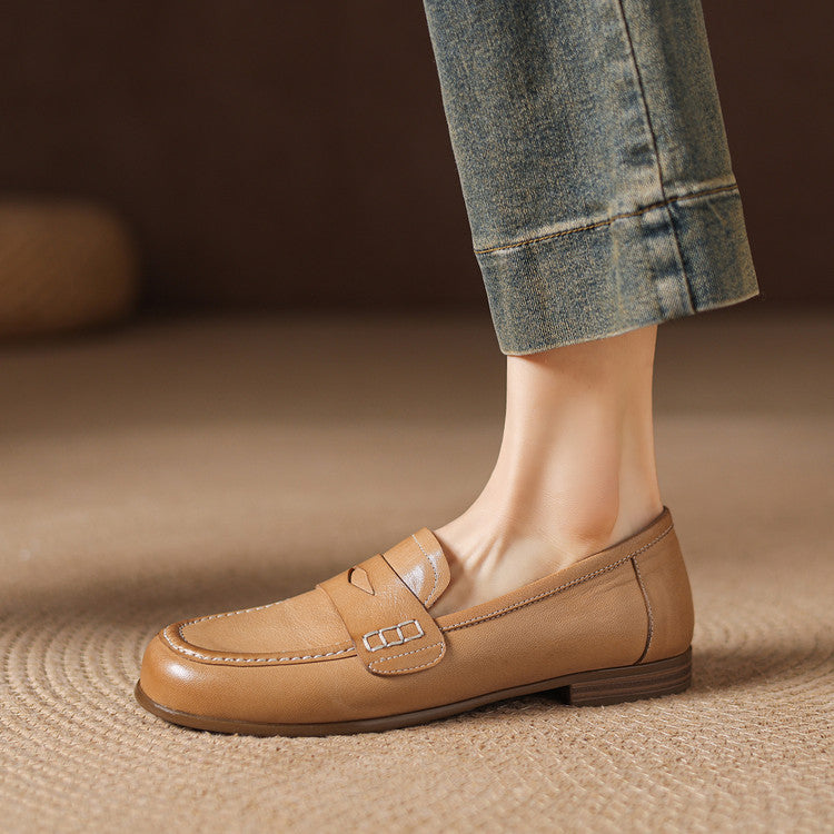 Women's Leather Penny Loafers – Galea