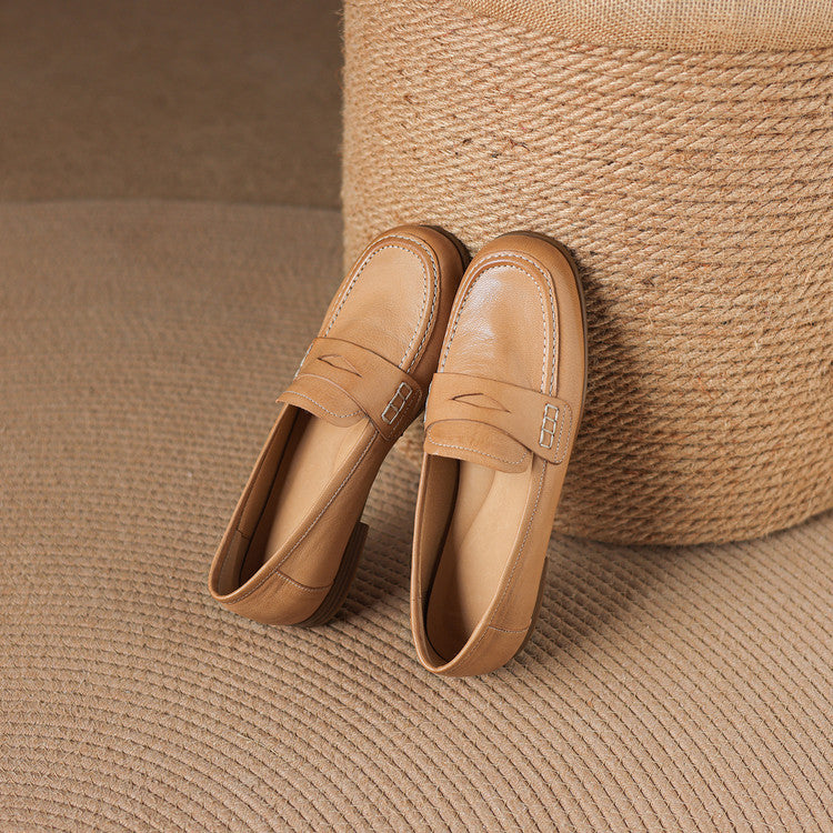 Women's Leather Penny Loafers – Galea