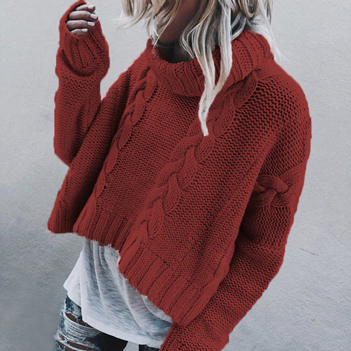 Women's roll neck jumper Lauretta in Red – front view