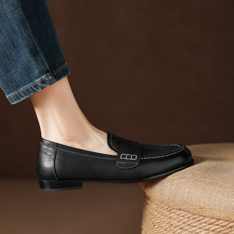 Women's Leather Penny Loafers – Galea