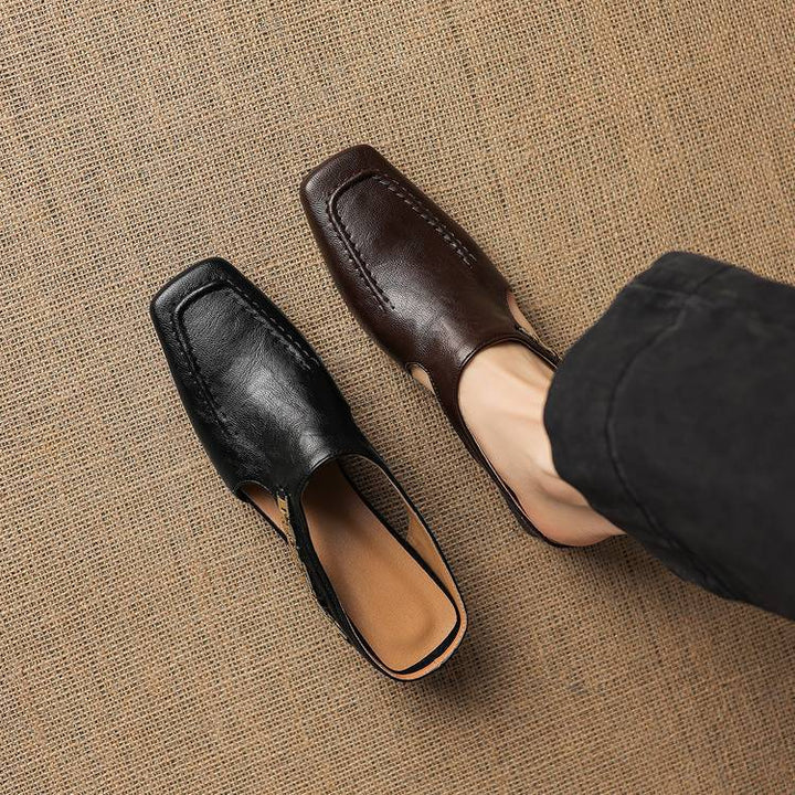 Women's Leather Cut-Out Mules – Vyla