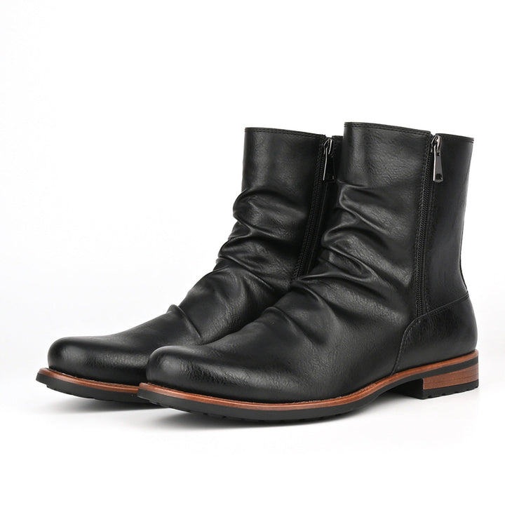 Men's slouch side-zip boots Nobu in Black – pair