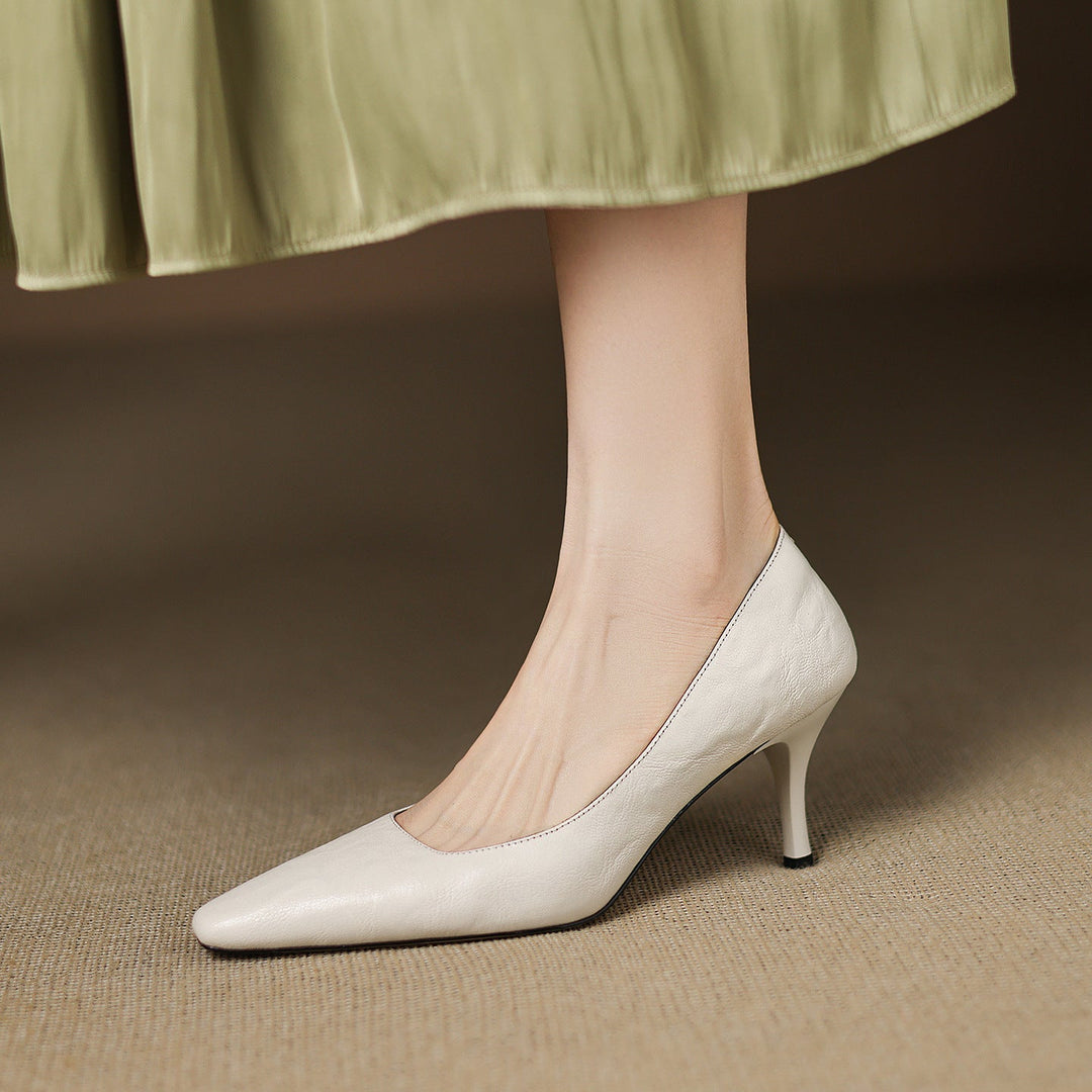 Women's Leather Pointed Toe Court Shoes – Zala