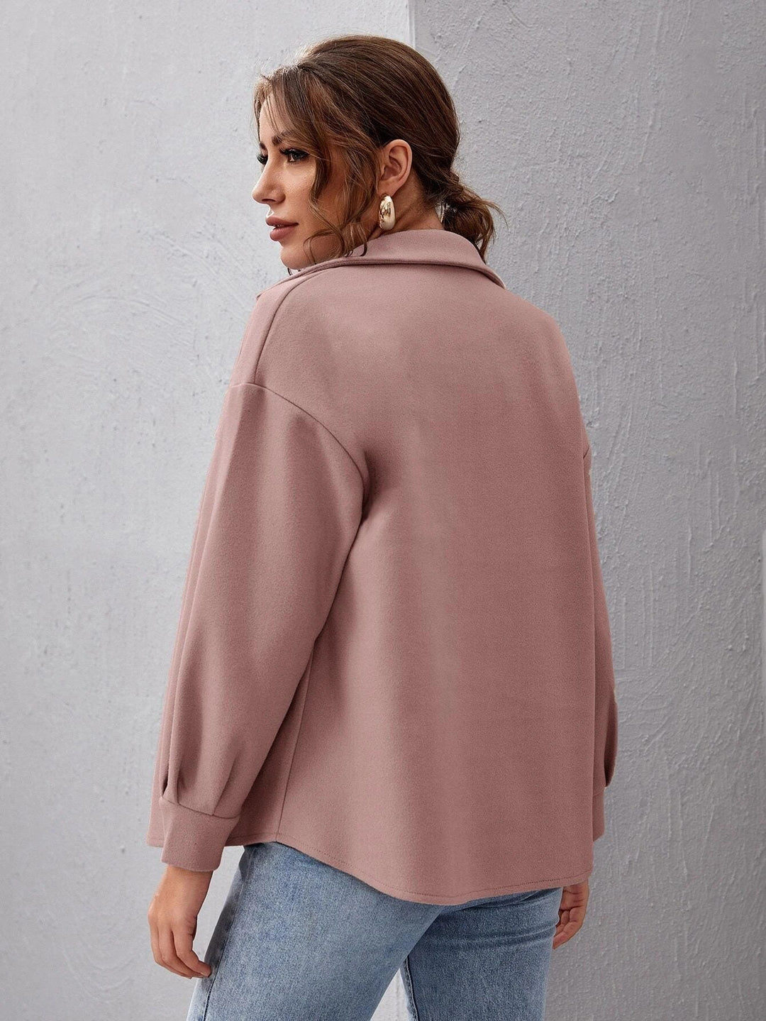 Women's shacket Minnie in Pink – back view