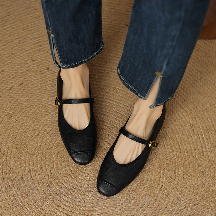 Women's Leather Mary Jane Flats – Wani