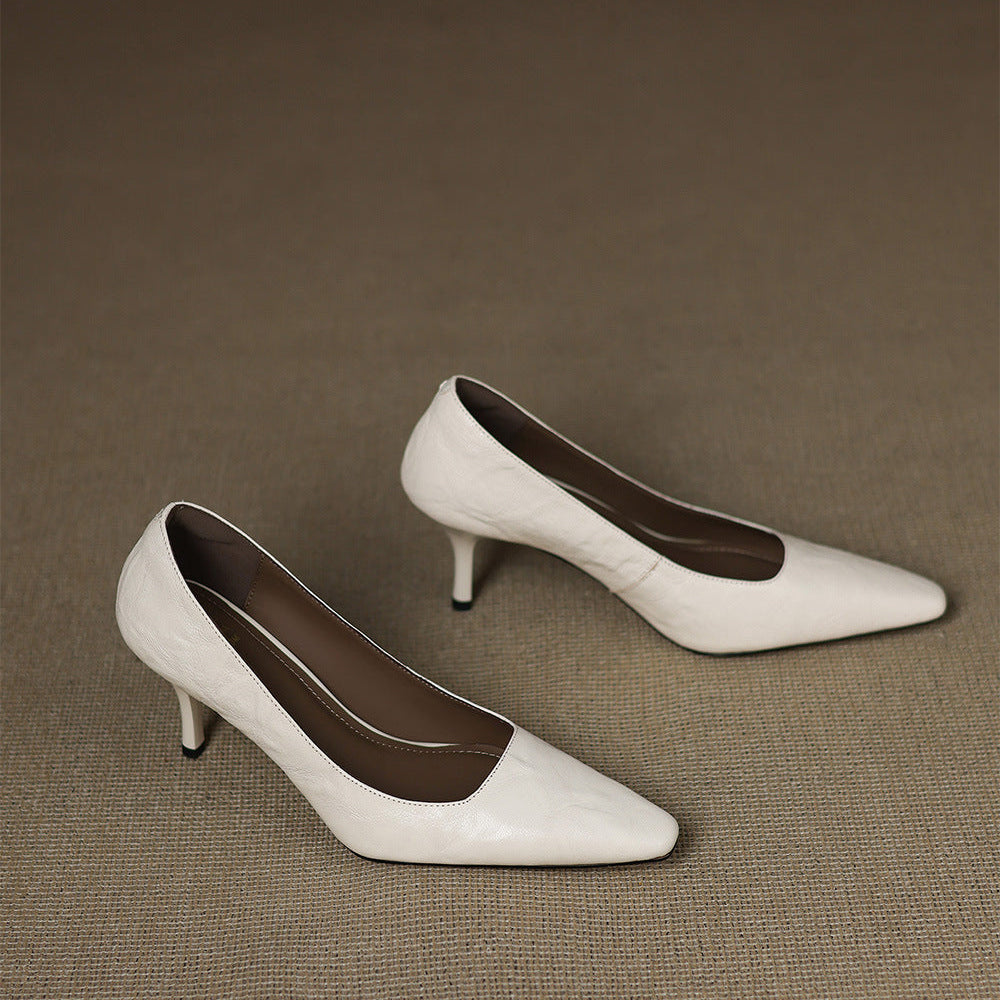Women's Leather Pointed Toe Court Shoes – Zala