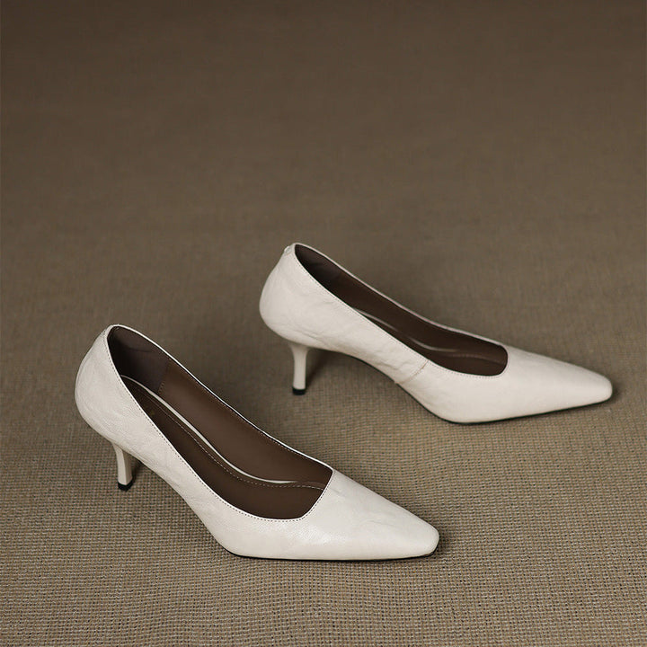 Women's Leather Pointed Toe Court Shoes – Zala