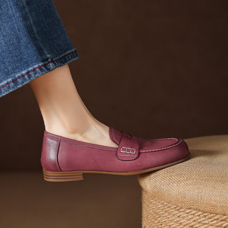 Women's Leather Penny Loafers – Galea