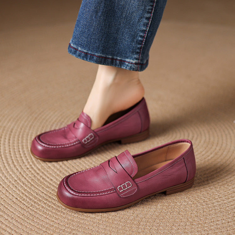 Women's Leather Penny Loafers – Galea