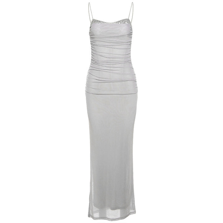 AURELIA - LACE MESH MAXI DRESS