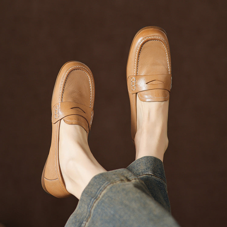 Women's Leather Penny Loafers – Galea