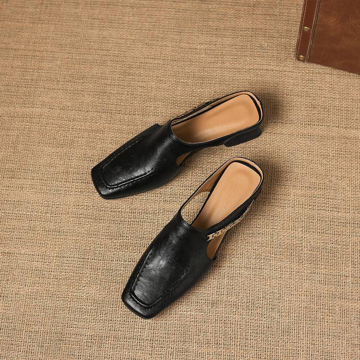 Women's Leather Cut-Out Mules – Vyla