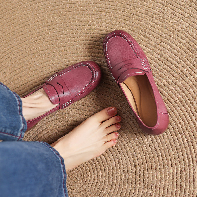 Women's Leather Penny Loafers – Galea