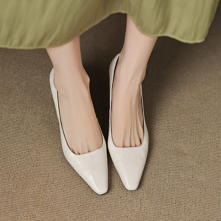 Women's Leather Pointed Toe Court Shoes – Zala