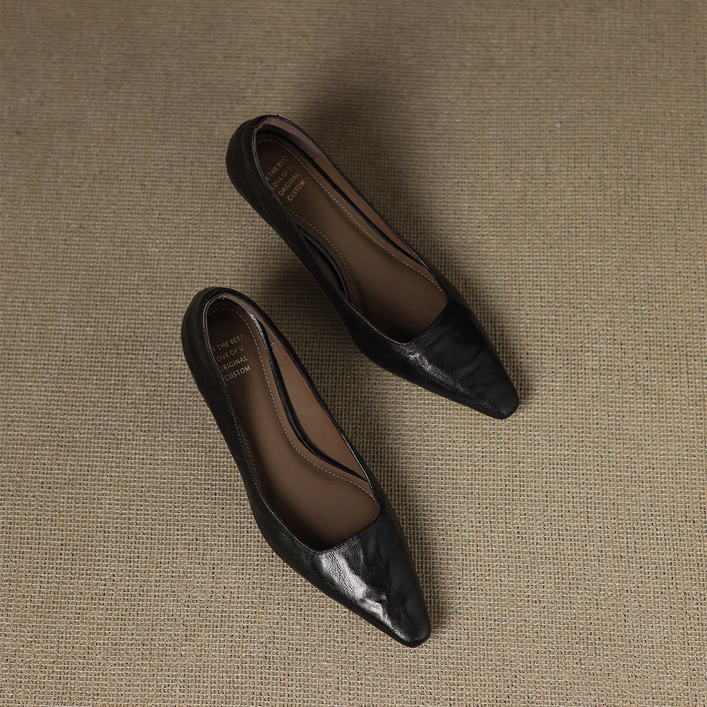 Women's Leather Pointed Toe Court Shoes – Zala