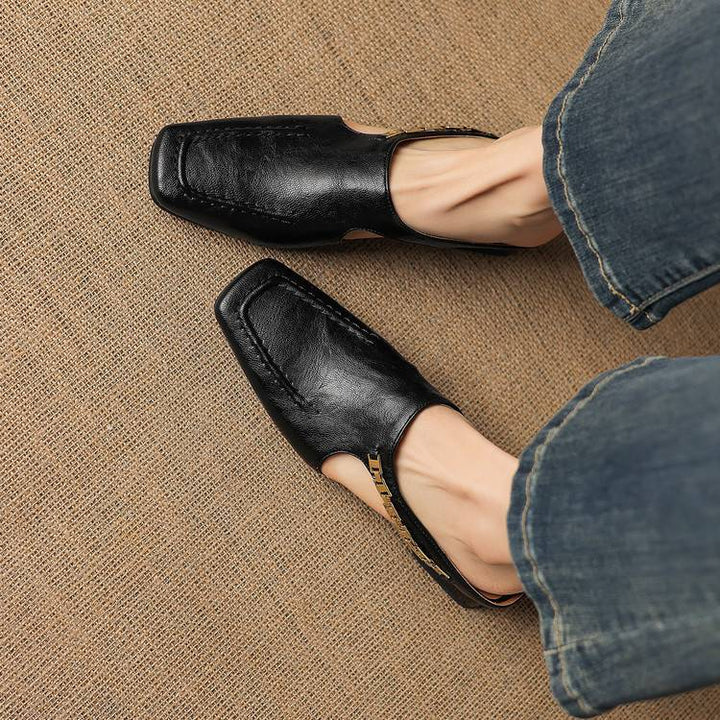 Women's Leather Cut-Out Mules – Vyla
