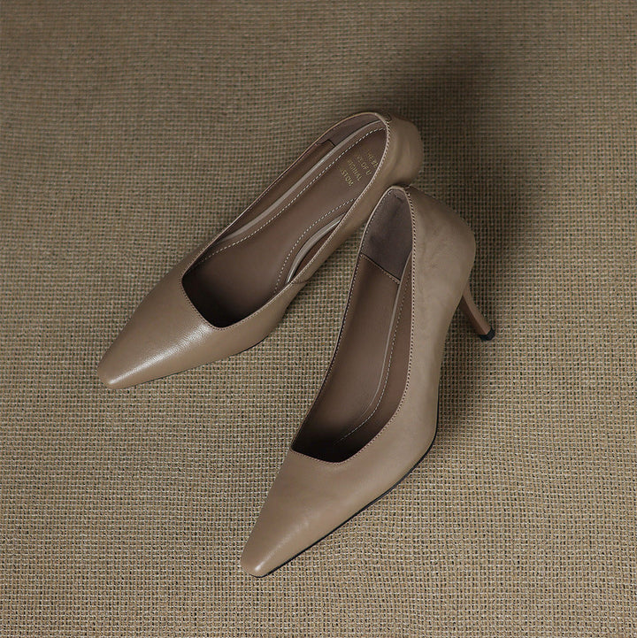 Women's Leather Pointed Toe Court Shoes – Zala