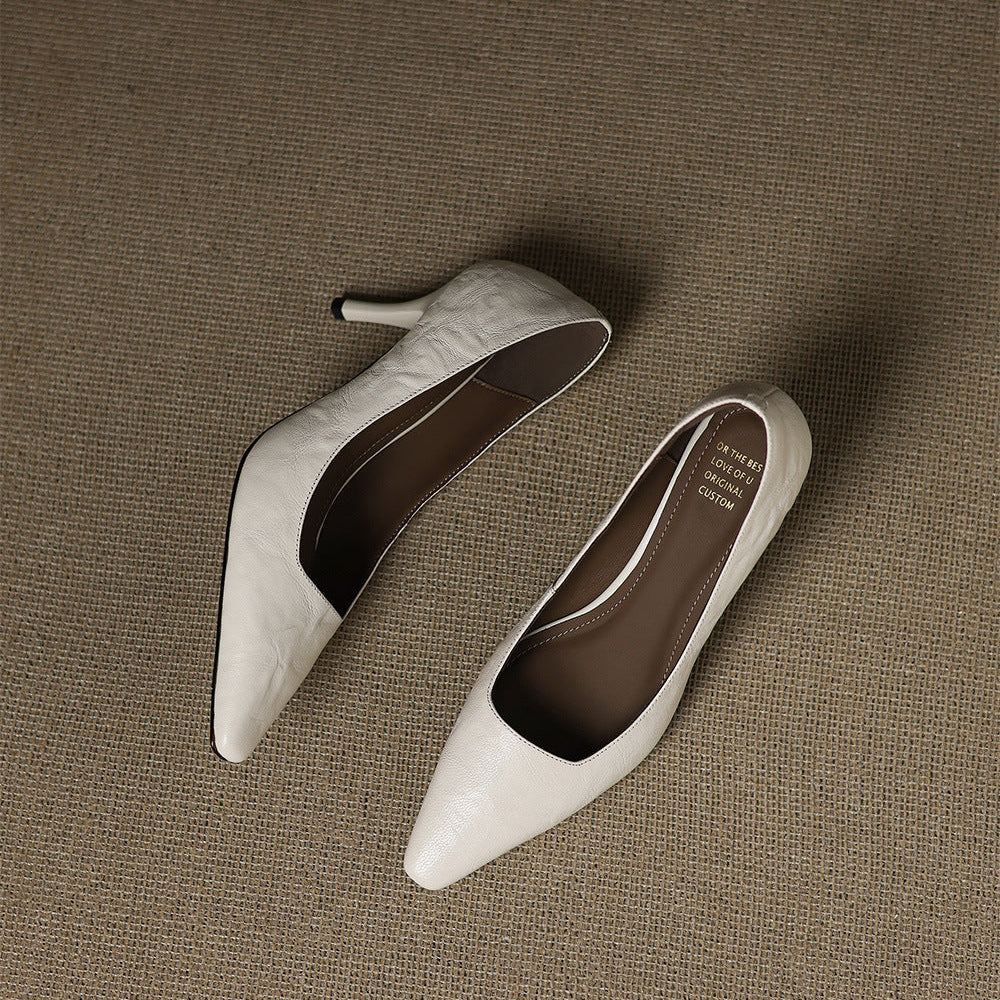 Women's Leather Pointed Toe Court Shoes – Zala
