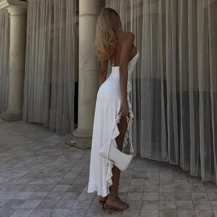 Juliana | Slim Flower Slit Dress