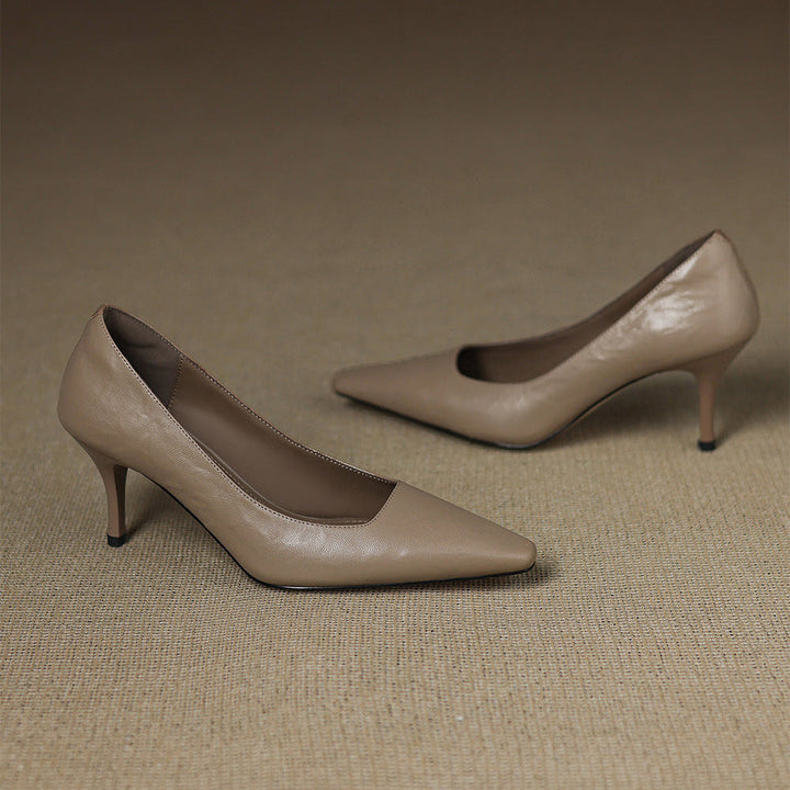 Women's Leather Pointed Toe Court Shoes – Zala