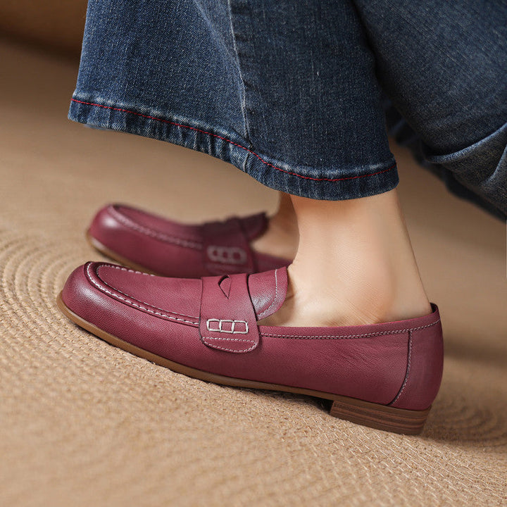Women's Leather Penny Loafers – Galea