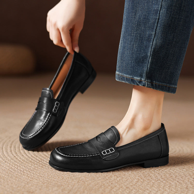 Women's Leather Penny Loafers – Galea