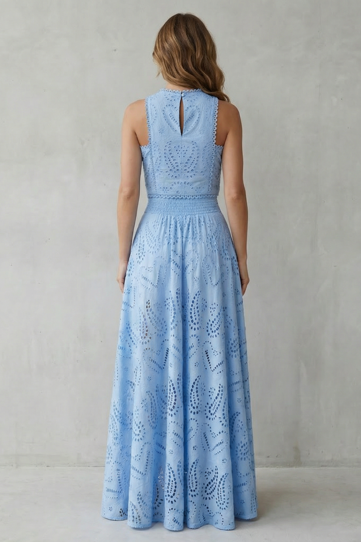 Women's Lace Crop Top and Midi Skirt Co-ord Set - Belcourte