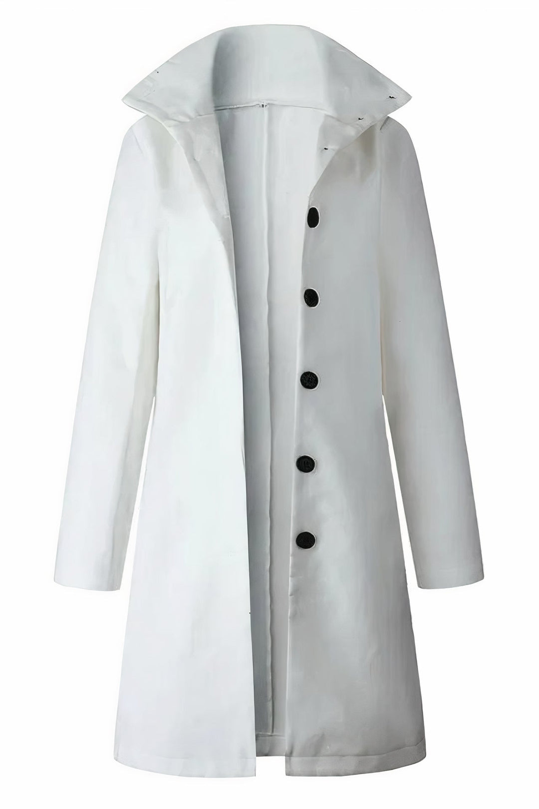 Women's Belted Longline Coat with Notch Lapel