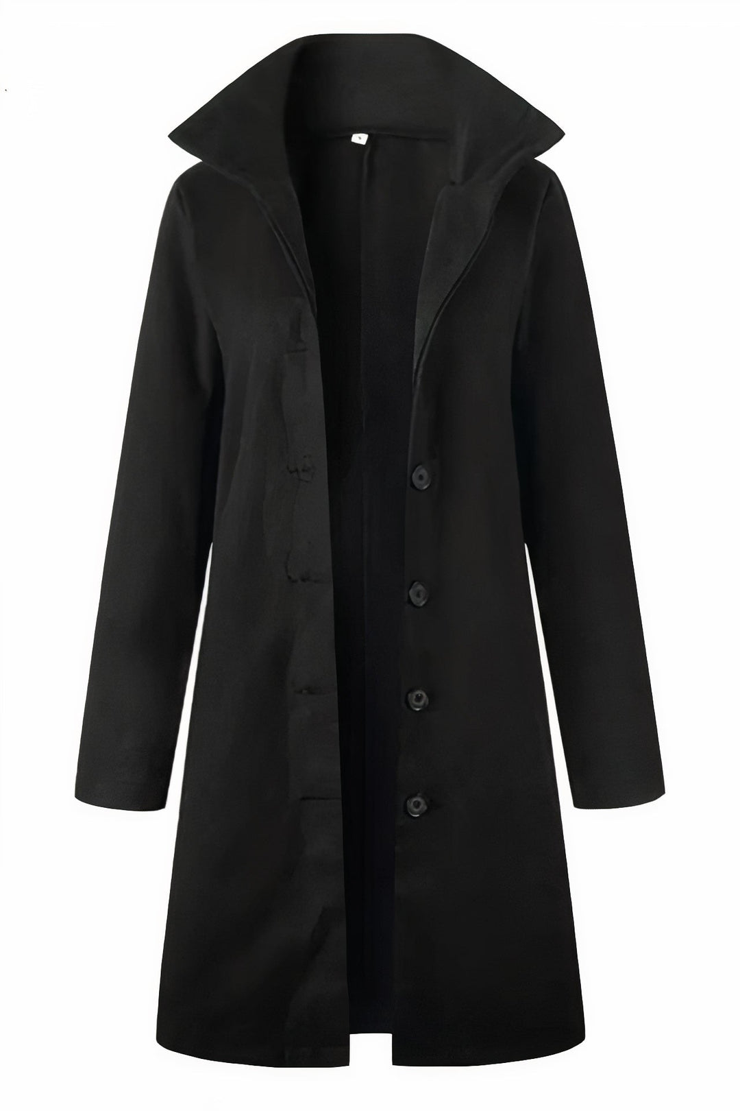 Women's Belted Longline Coat with Notch Lapel