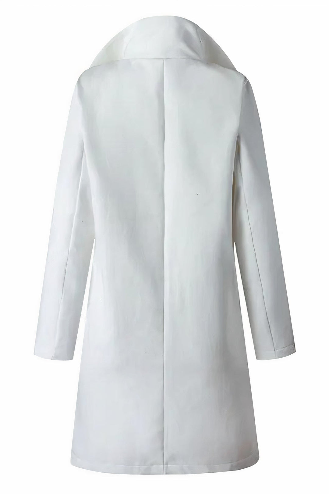 Women's Belted Longline Coat with Notch Lapel