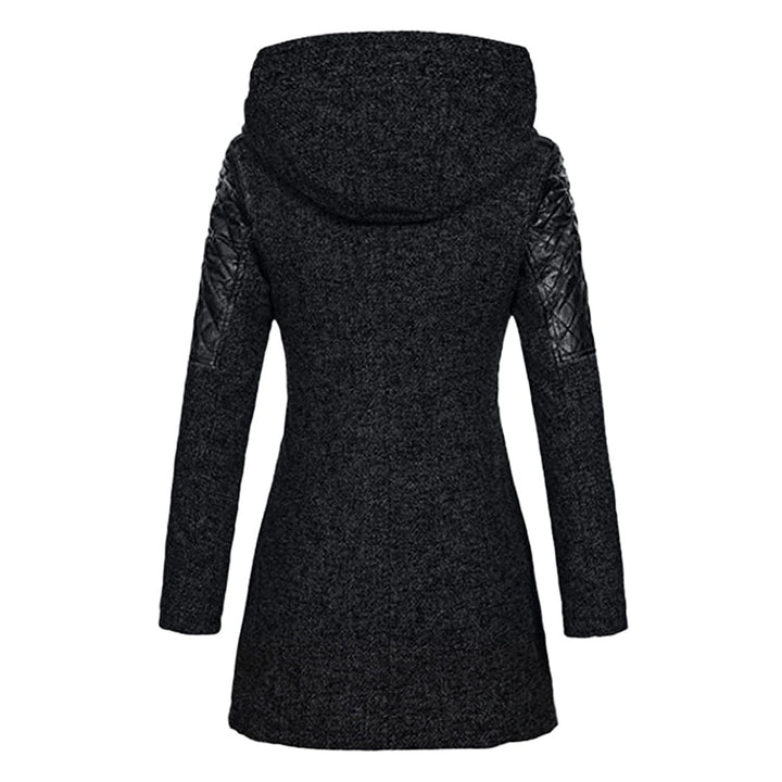 Driffield women's hooded zip coat in Black – back view