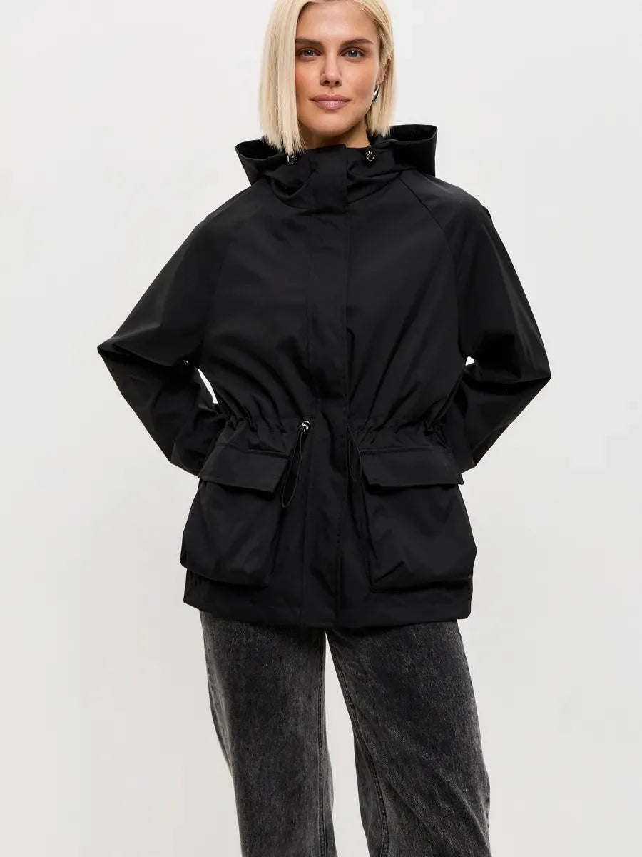 Women's Waterproof Hooded Windbreaker Rain Jacket - Verrine