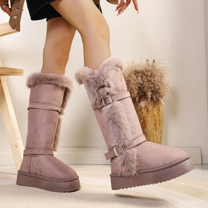 Women's Chunky Sole Mid-Calf Boots – Ravelise