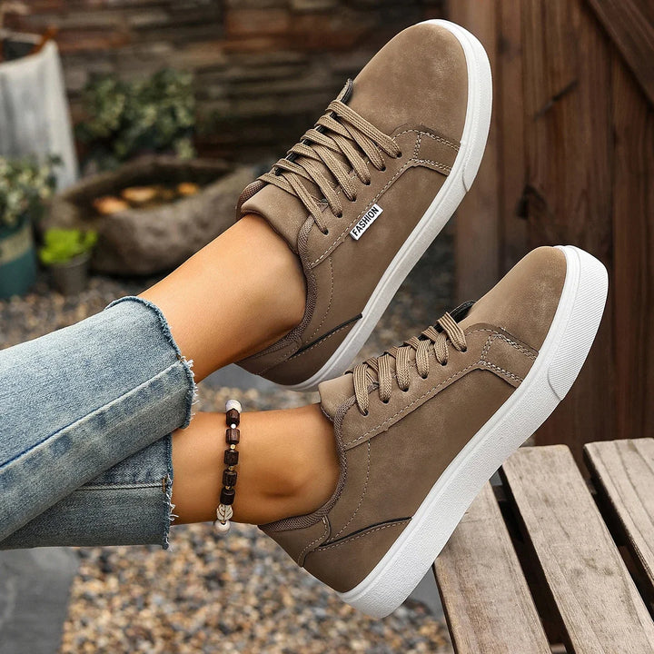 Women's Chunky Sole Lace-Up Sneakers – Mabel