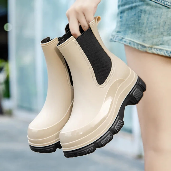 Women's Lightweight Garden Platform Rain Boots - Ciellane
