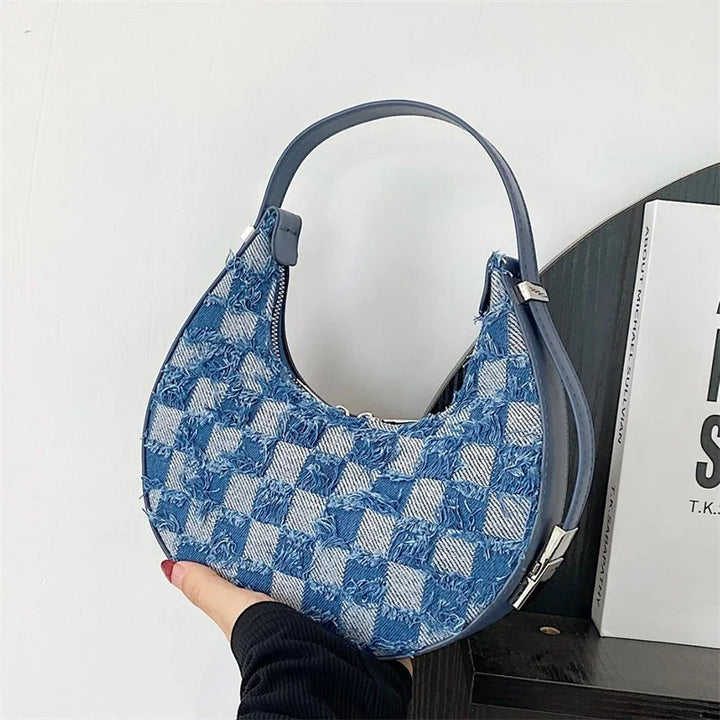Kendra Check Textured Handbag