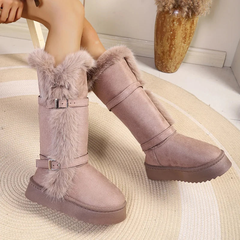 Women's Chunky Sole Mid-Calf Boots – Ravelise
