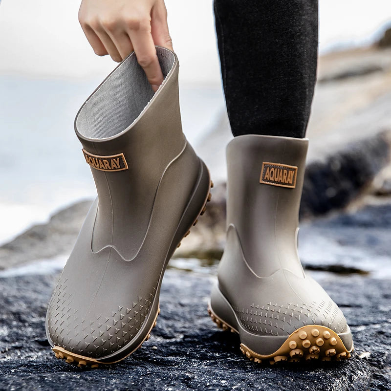 Men's Tall Waterproof Fishing & Wading Rain Boots - Aurelane