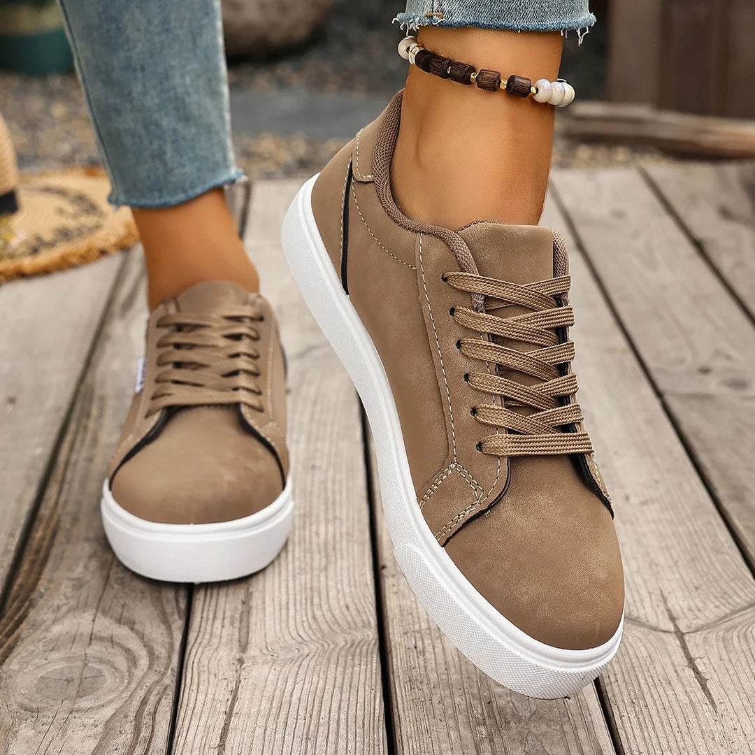 Women's Chunky Sole Lace-Up Sneakers – Mabel