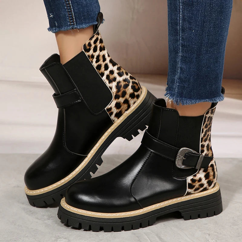 Women's Buckle Platform Chelsea Boots – Seraphina