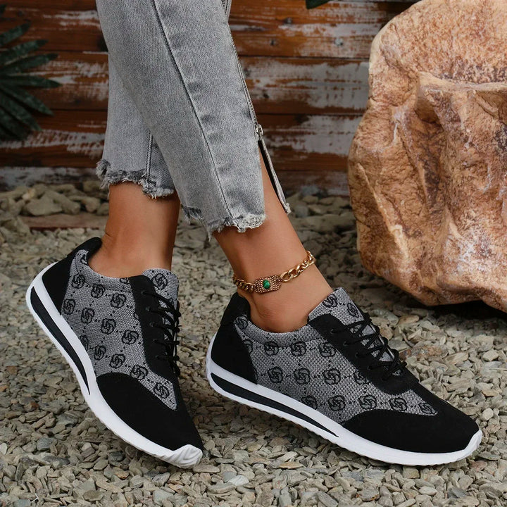 Women's Cross-Strap Breathable Flat Sneakers – Beatrice