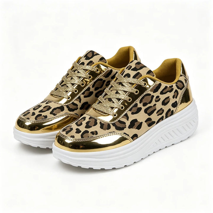 Women's Leopard Print Platform Wedge Sneakers – Isadora