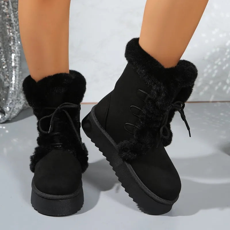 Women's Retro Mid-Calf Snow Boots – Wintrelle