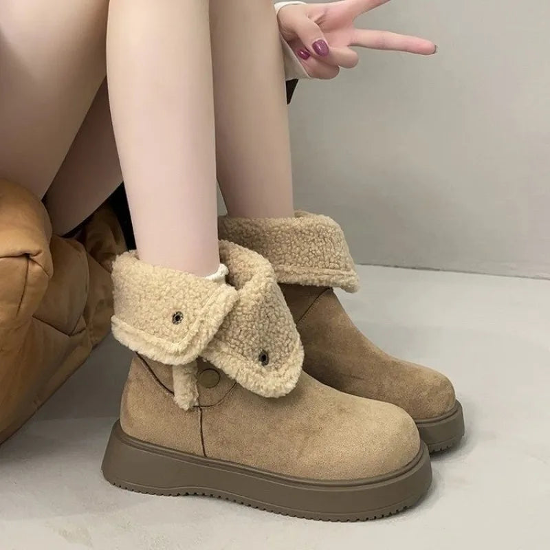 Women's Quilted Mid-Calf Winter Boots – Halvienne