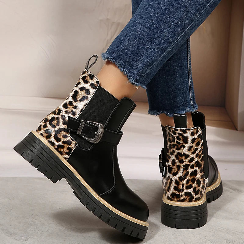 Women's Buckle Platform Chelsea Boots – Seraphina