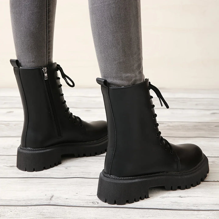 Women's Lace-Up Army Ankle Boots – Miravelle
