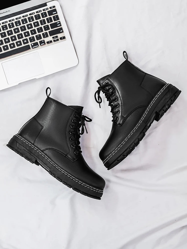 Men's Patent Leather Motorcycle Boots – Torvane