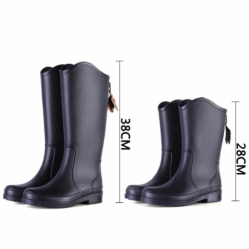 Women's Slip-On PVC Rain Boots - Sablienne